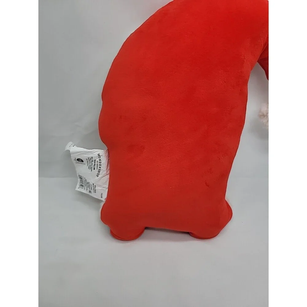 Christmas Shaped Santa Faux Shearling Throw Pillow Red/white Wondershop 15